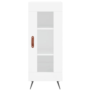 Credenza Bianco Lucido 34,5x34x90 cm in Legno Multistrato 828766