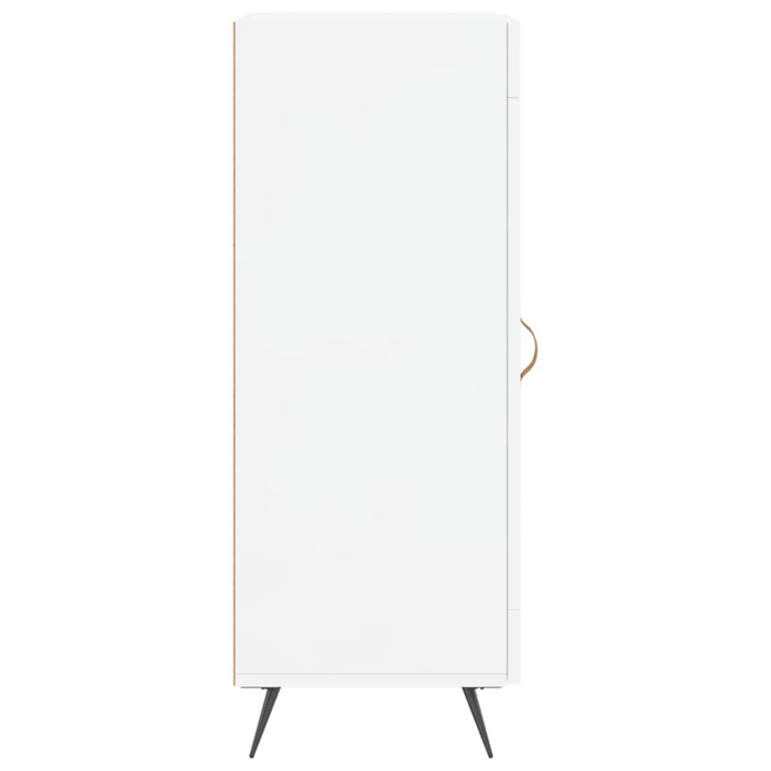 Credenza Bianco Lucido 34,5x34x90 cm in Legno Multistrato 828766
