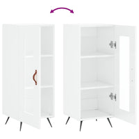 Credenza Bianco Lucido 34,5x34x90 cm in Legno Multistrato 828766