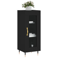 Credenza Nero 34,5x34x90 cm in Legno Multistrato 828773