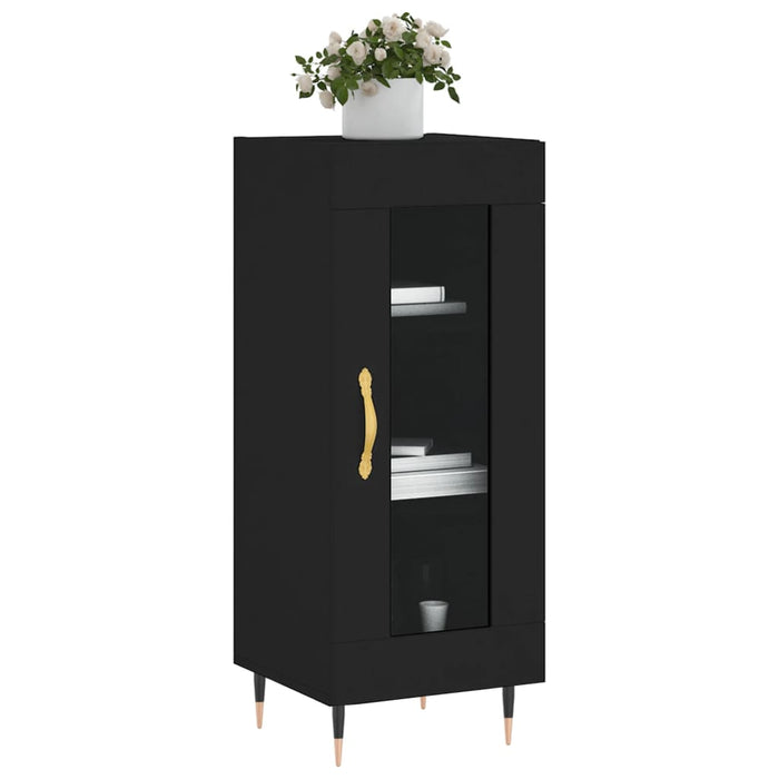 Credenza Nero 34,5x34x90 cm in Legno Multistrato 828773