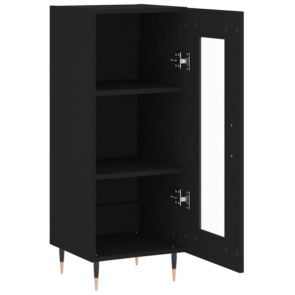 Credenza Nero 34,5x34x90 cm in Legno Multistrato 828773