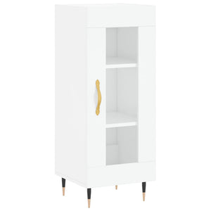 Credenza Bianco Lucido 34,5x34x90 cm in Legno Multistrato 828774
