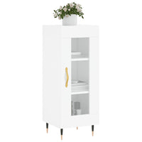 Credenza Bianco Lucido 34,5x34x90 cm in Legno Multistrato 828774
