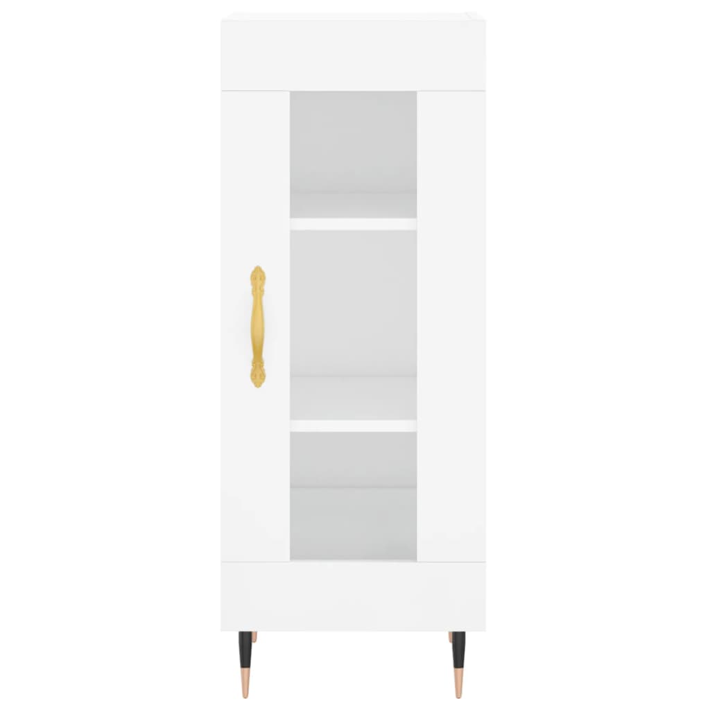 Credenza Bianco Lucido 34,5x34x90 cm in Legno Multistrato 828774