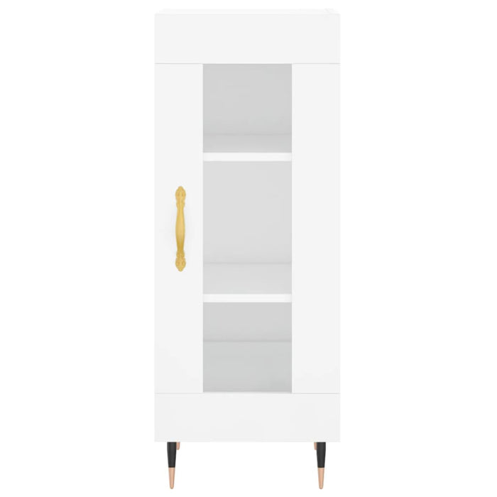 Credenza Bianco Lucido 34,5x34x90 cm in Legno Multistrato 828774