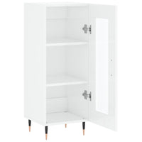 Credenza Bianco Lucido 34,5x34x90 cm in Legno Multistrato 828774