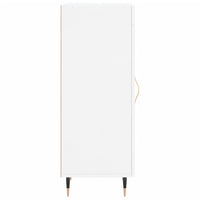 Credenza Bianco Lucido 34,5x34x90 cm in Legno Multistrato 828774