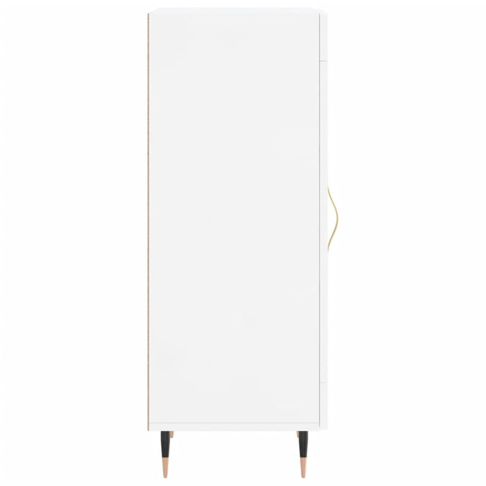 Credenza Bianco Lucido 34,5x34x90 cm in Legno Multistrato 828774