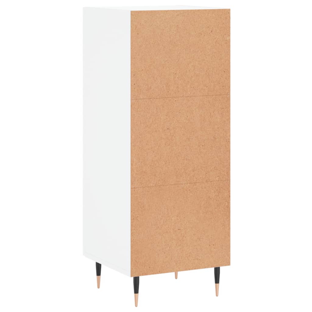 Credenza Bianco Lucido 34,5x34x90 cm in Legno Multistrato 828774