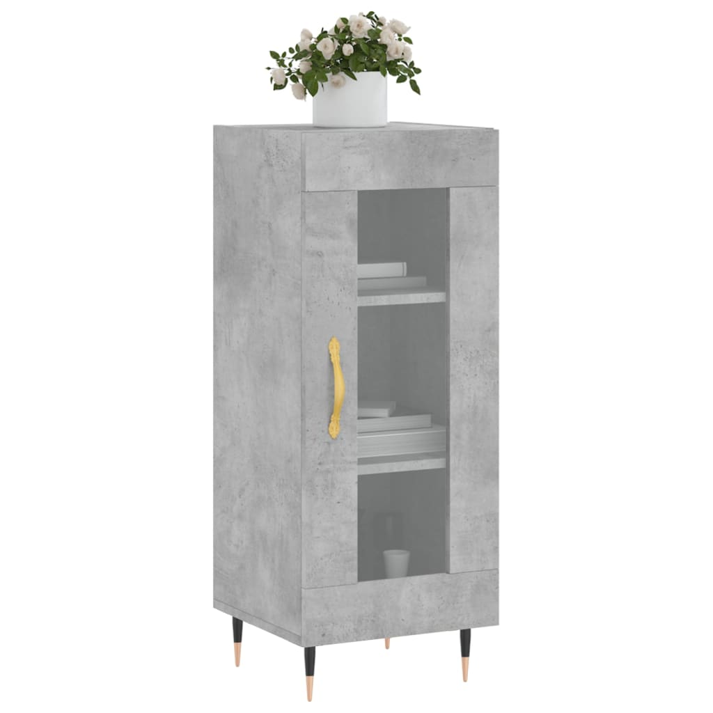 Credenza Grigio Cemento 34,5x34x90 cm in Legno Multistrato 828776