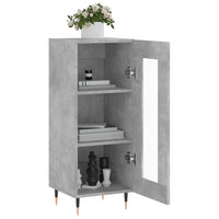 Credenza Grigio Cemento 34,5x34x90 cm in Legno Multistrato 828776
