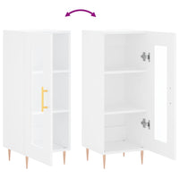 Credenza buffet cassettiera mobile contenitore organizer cucina soggiorno soggiorno 34,5 x 34 x 90 cm derivati ​​del legno bianco 02_0030238