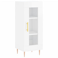 Credenza Bianco Lucido 34,5x34x90 cm in Legno Multistrato 828782
