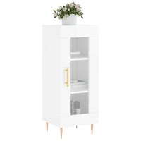 Credenza Bianco Lucido 34,5x34x90 cm in Legno Multistrato 828782