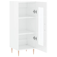 Credenza Bianco Lucido 34,5x34x90 cm in Legno Multistrato 828782