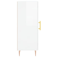 Credenza Bianco Lucido 34,5x34x90 cm in Legno Multistrato 828782