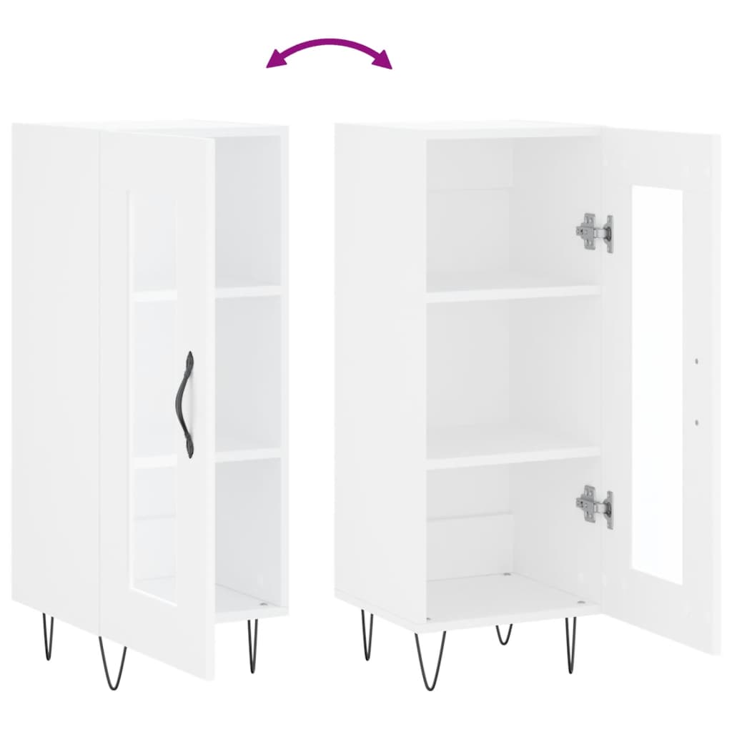 Credenza Bianca 34,5x34x90 cm in Legno Multistrato 828788