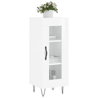 Credenza Bianco Lucido 34,5x34x90 cm in Legno Multistrato 828790