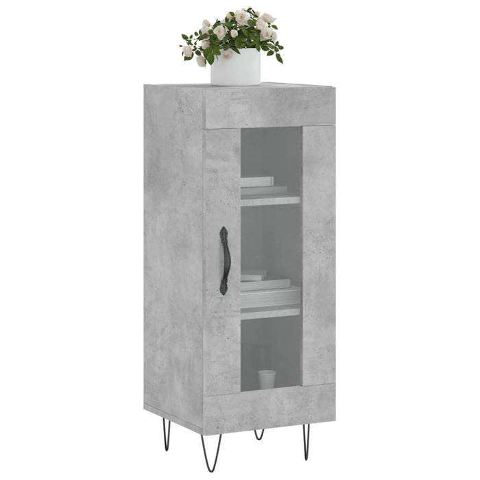 Credenza Grigio Cemento 34,5x34x90 cm in Legno Multistrato 828792