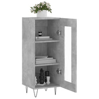 Credenza Grigio Cemento 34,5x34x90 cm in Legno Multistrato 828792