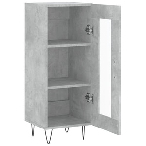 Credenza Grigio Cemento 34,5x34x90 cm in Legno Multistrato 828792