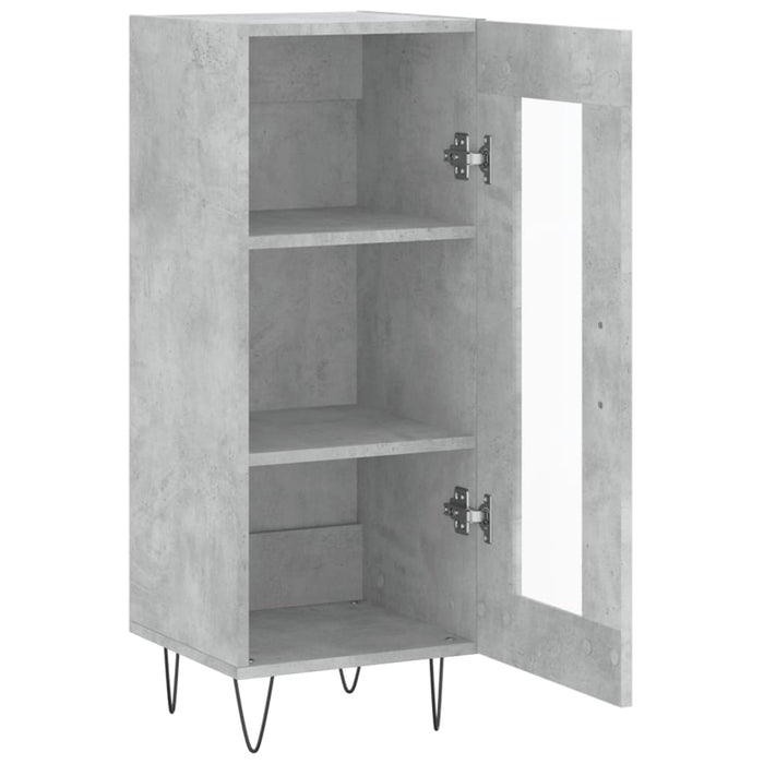 Credenza Grigio Cemento 34,5x34x90 cm in Legno Multistrato 828792