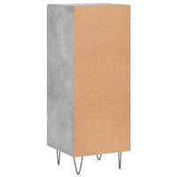 Credenza Grigio Cemento 34,5x34x90 cm in Legno Multistrato 828792