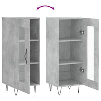 Credenza Grigio Cemento 34,5x34x90 cm in Legno Multistrato 828792