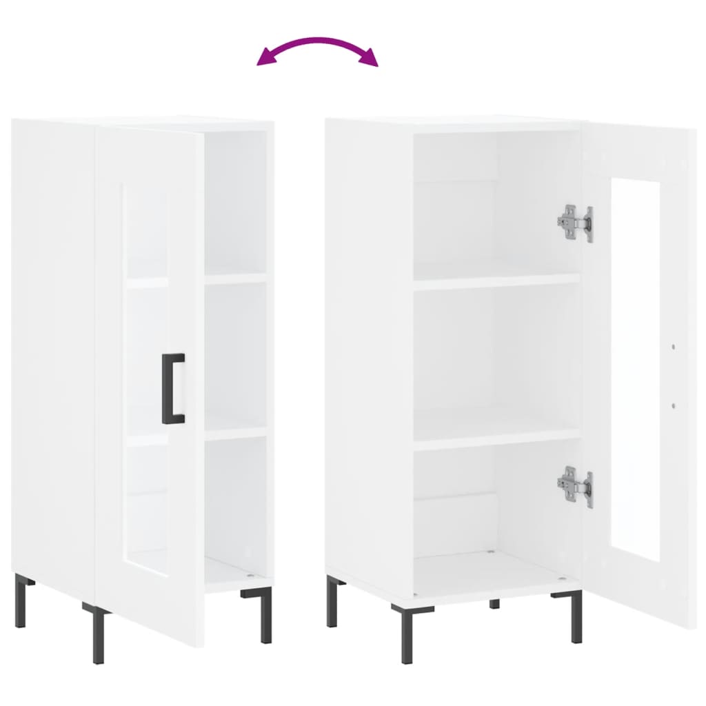 Credenza Bianca 34,5x34x90 cm in Legno Multistrato 828796