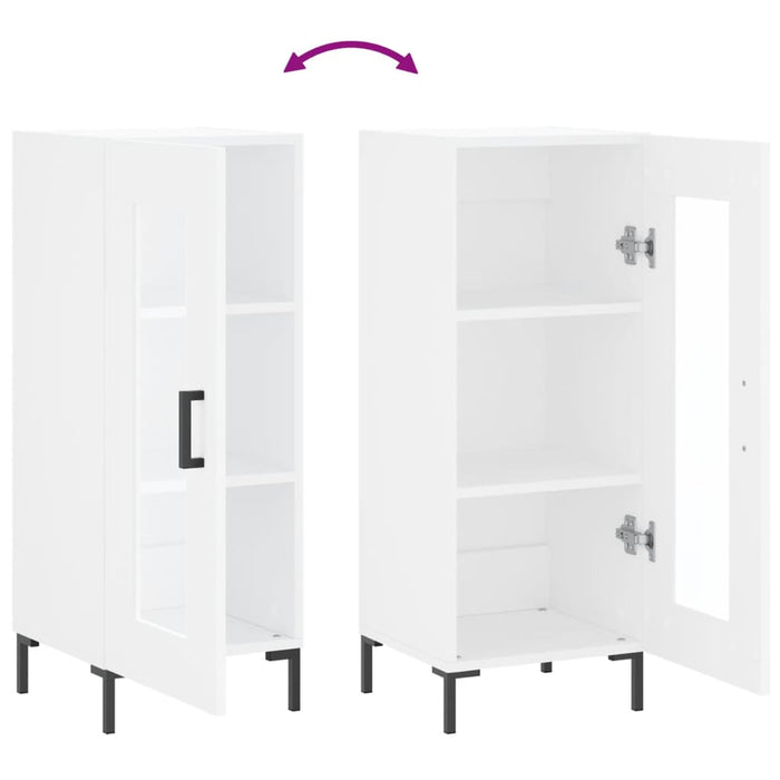 Credenza Bianca 34,5x34x90 cm in Legno Multistrato 828796