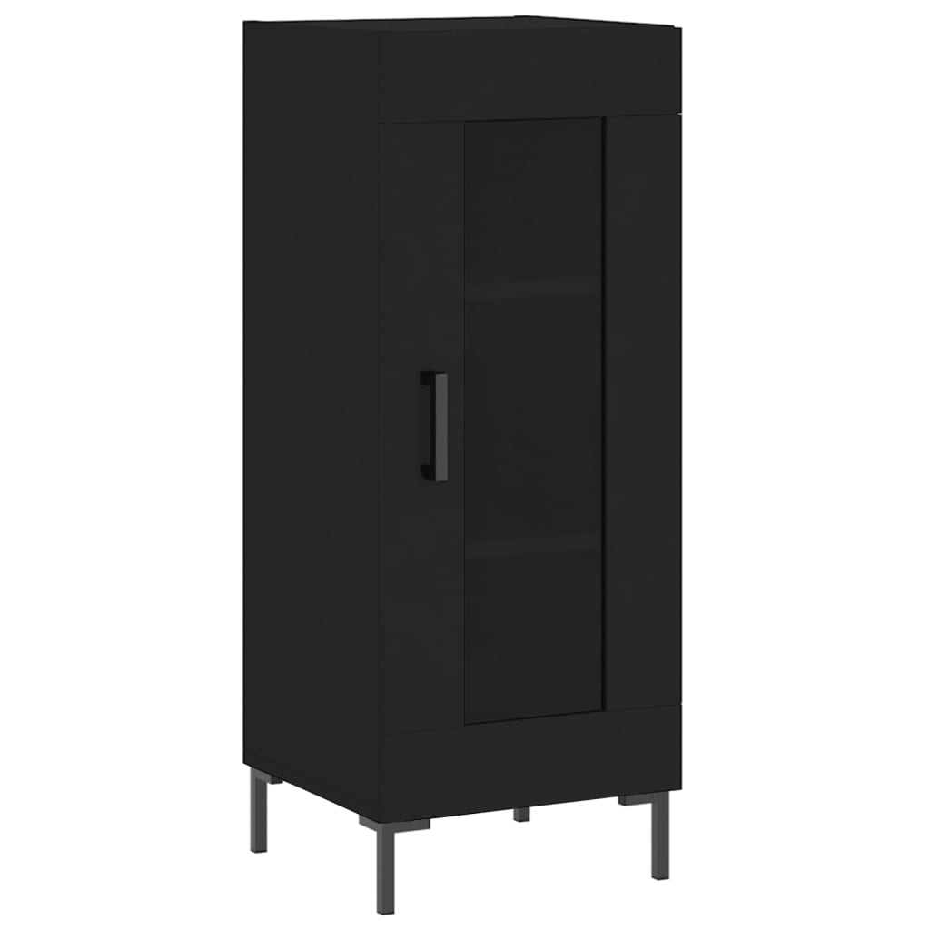 Credenza Nero 34,5x34x90 cm in Legno Multistrato 828797