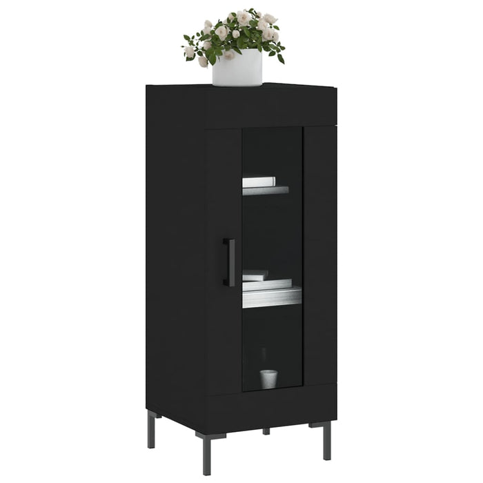 Credenza Nero 34,5x34x90 cm in Legno Multistrato 828797
