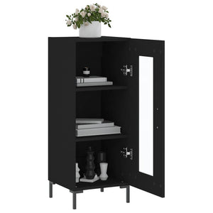 Credenza Nero 34,5x34x90 cm in Legno Multistrato 828797