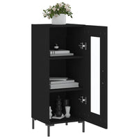 Credenza Nero 34,5x34x90 cm in Legno Multistrato 828797