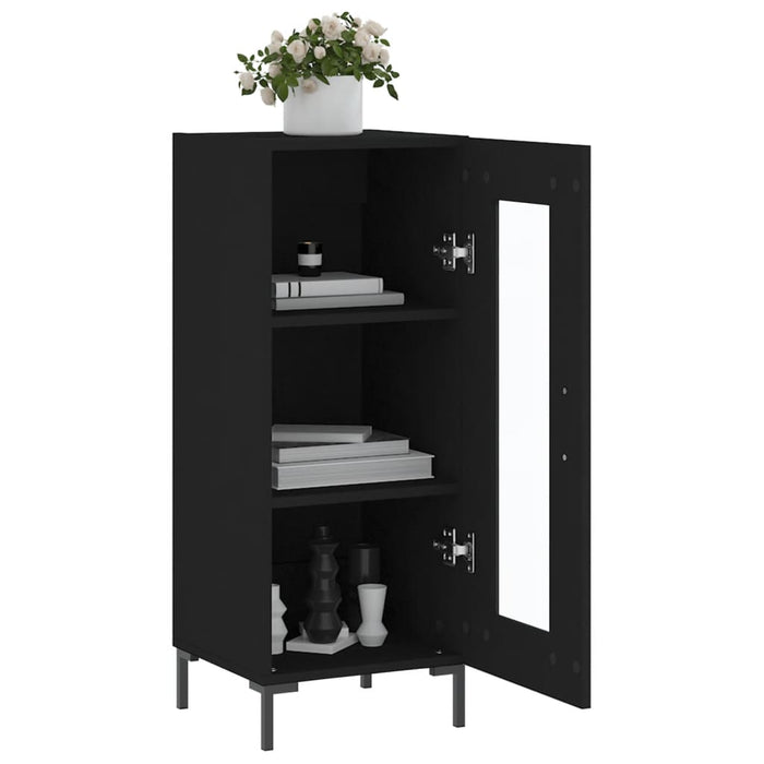 Credenza Nero 34,5x34x90 cm in Legno Multistrato 828797
