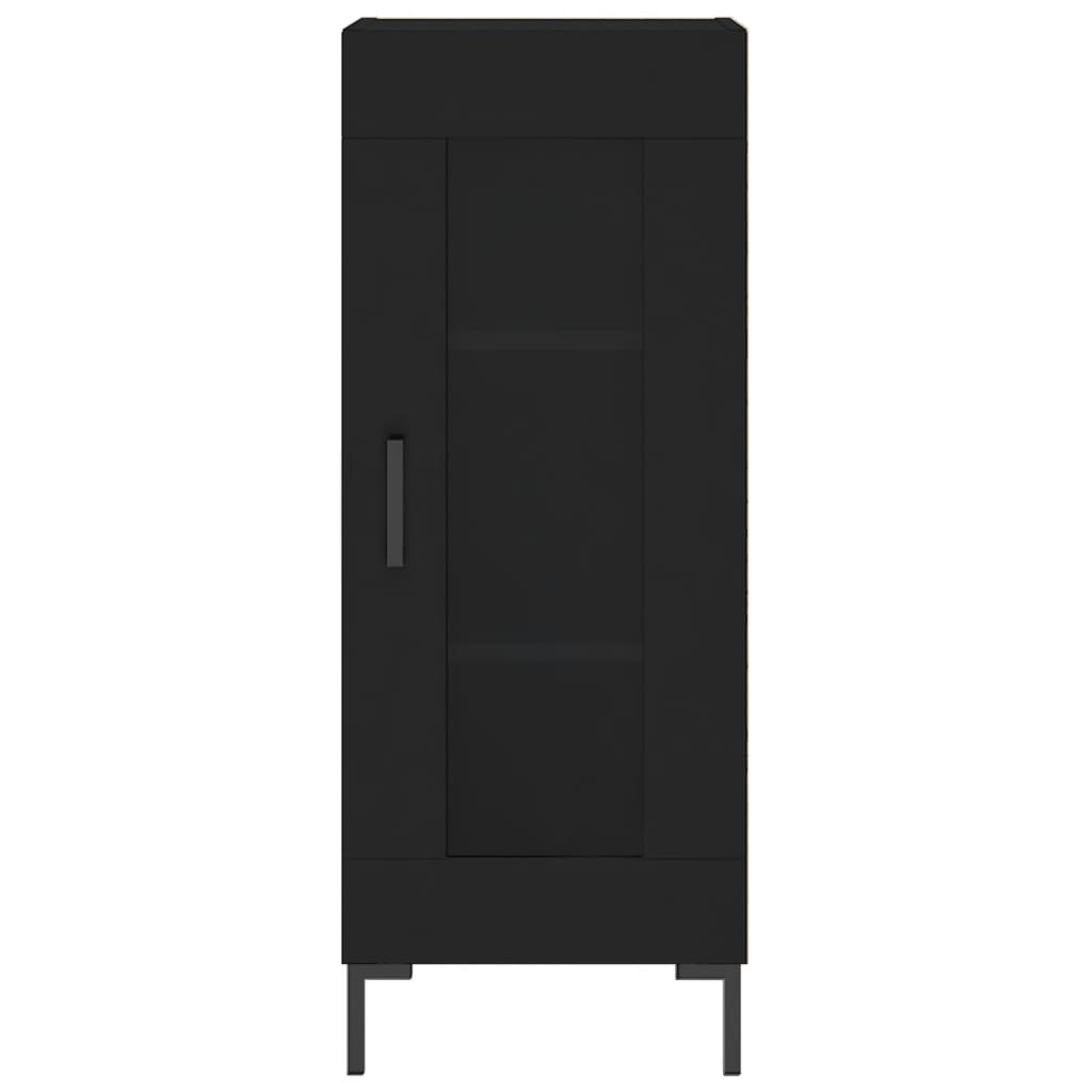 Credenza Nero 34,5x34x90 cm in Legno Multistrato 828797