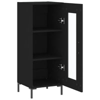 Credenza Nero 34,5x34x90 cm in Legno Multistrato 828797