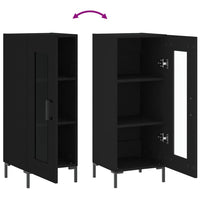 Credenza Nero 34,5x34x90 cm in Legno Multistrato 828797