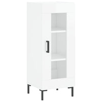 Credenza Bianco Lucido 34,5x34x90 cm in Legno Multistrato 828798