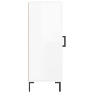 Credenza Bianco Lucido 34,5x34x90 cm in Legno Multistrato 828798