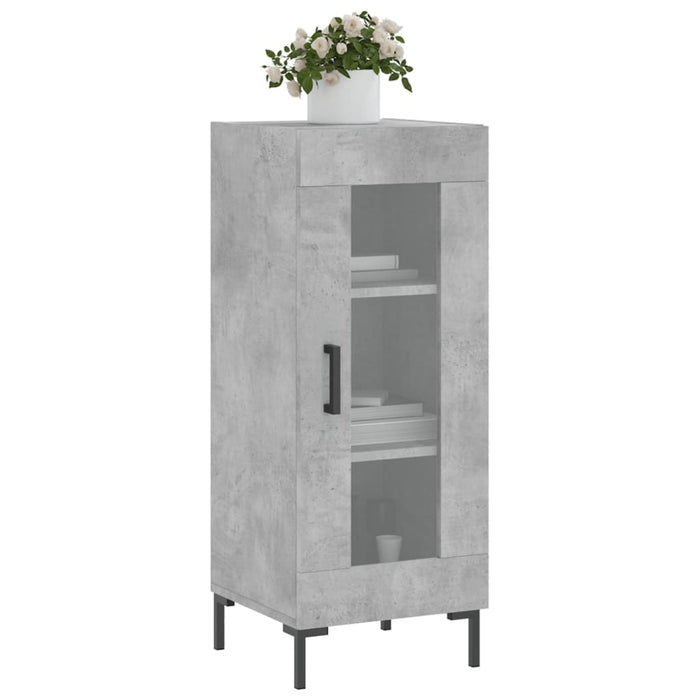 Credenza Grigio Cemento 34,5x34x90 cm in Legno Multistratocod mxl 80026