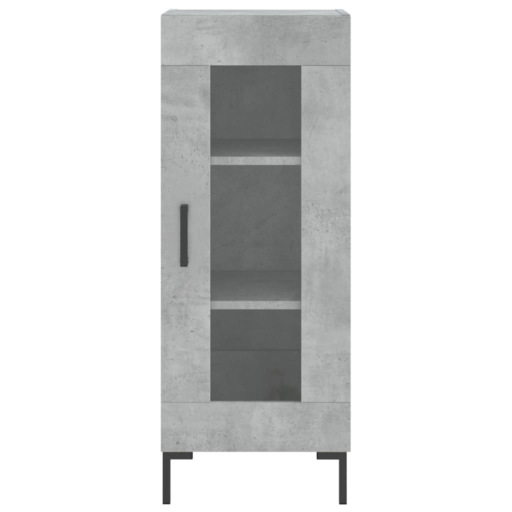 Credenza Grigio Cemento 34,5x34x90 cm in Legno Multistrato 828800