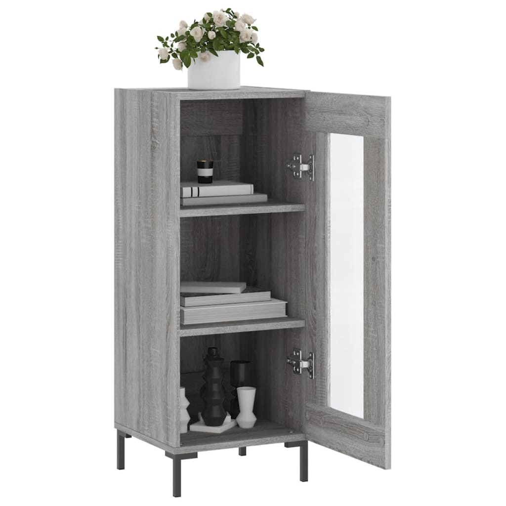 Credenza Grigio Sonoma 34,5x34x90 cm in Legno Multistrato 828802
