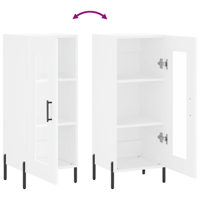 Credenza Bianca 34,5x34x90 cm in Legno Multistrato 828804