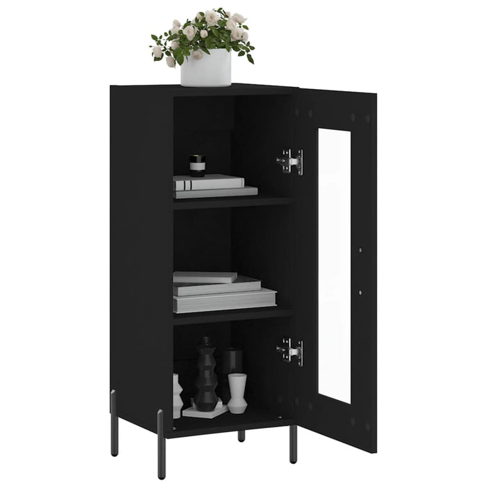 Credenza Nero 34,5x34x90 cm in Legno Multistrato 828805