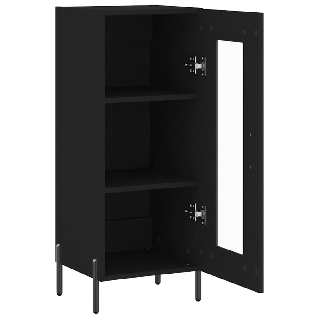 Credenza Nero 34,5x34x90 cm in Legno Multistrato 828805