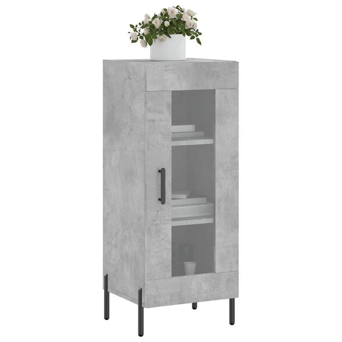 Credenza Grigio Cemento 34,5x34x90 cm in Legno Multistrato 828808