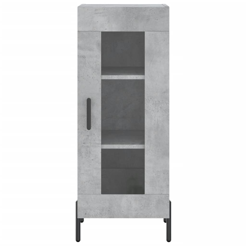 Credenza Grigio Cemento 34,5x34x90 cm in Legno Multistrato 828808