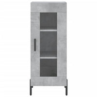 Credenza Grigio Cemento 34,5x34x90 cm in Legno Multistrato 828808